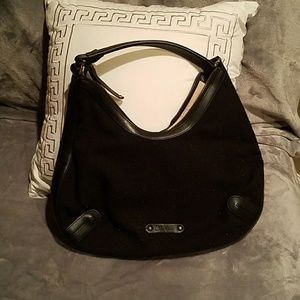 Cold Haan Leather and Woolen Bag